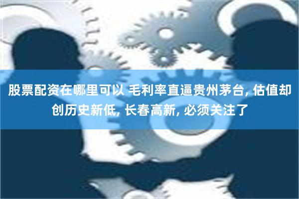 股票配资在哪里可以 毛利率直逼贵州茅台, 估值却创历史新低, 长春高新, 必须关注了